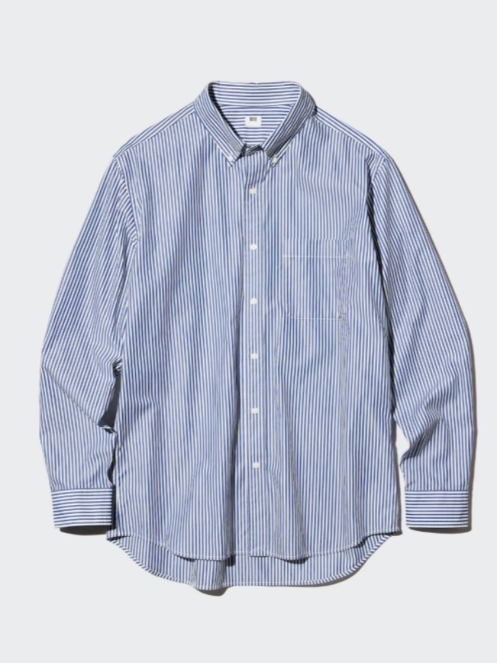 UNIQLO Blue White Pinstripe Oversized Button Down Shirt